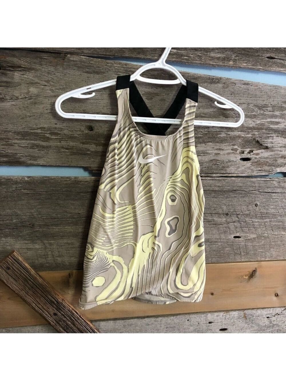 𝅺nike Size Large (11-13yrs) Yellow Neon/Black Activewear Tank Top